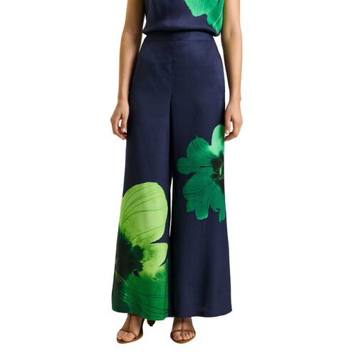 Veronika Maine Indigo Water Poppy Wide Leg Pant